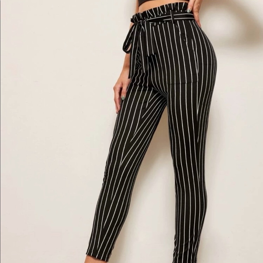 High waisted Pinstripe Slacks